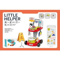   20 részes Mama Kiddies Little Helper takarító szett, kiegészítőkkel piros színben