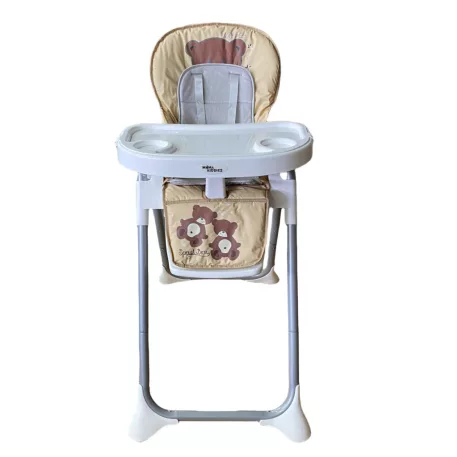 Mama Kiddies Lylyan multifunkciós etetőszék bézs színben macis mintával színben+ Ajándék