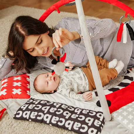 Canpol babies Kontrasztos játszószőnyeg peremmel SENSORY