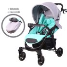Mama Kiddies Light4 Go Sport babakocsi türkiz-szürke színben + Lábzsák + Ajándék