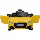 Audi TT RS Roadster elektromos autó távirányítóval sárga színben (dupla motor és akkumulátor)