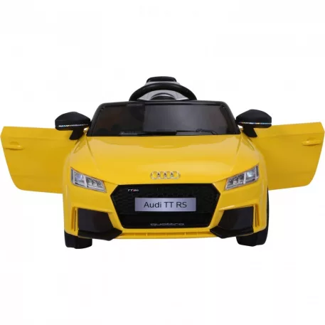Audi TT RS Roadster elektromos autó távirányítóval sárga színben (dupla motor és akkumulátor)
