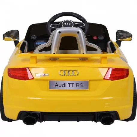 Audi TT RS Roadster elektromos autó távirányítóval sárga színben (dupla motor és akkumulátor)