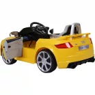 Audi TT RS Roadster elektromos autó távirányítóval sárga színben (dupla motor és akkumulátor)