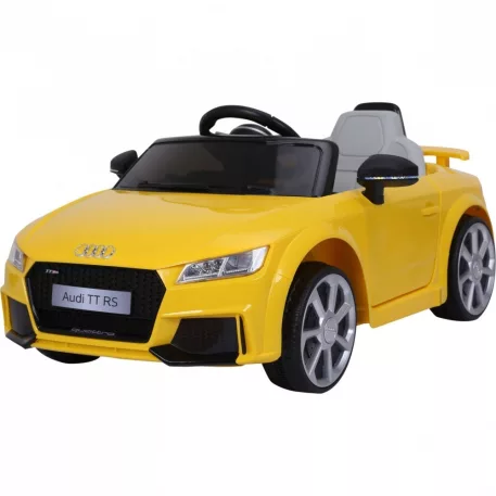 Audi TT RS Roadster elektromos autó távirányítóval sárga színben (dupla motor és akkumulátor)