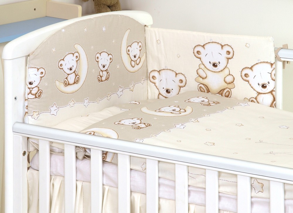 Mama Kiddies Baby Bear 5 részes babaágynemű 180° os rácsvédő Mama Kiddies Baby Bear 6 részes babaágynemű 180° os rácsvédő