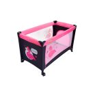 Baby Mix čierno ružová cestovná postieľka + darček sieťka proti hmyzu