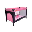 Baby Mix čierno ružová cestovná postieľka + darček sieťka proti hmyzu