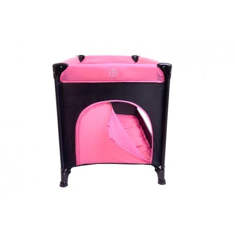 Baby Mix čierno ružová cestovná postieľka + darček sieťka proti hmyzu