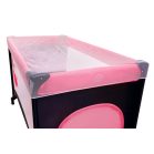 Baby Mix čierno ružová cestovná postieľka + darček sieťka proti hmyzu