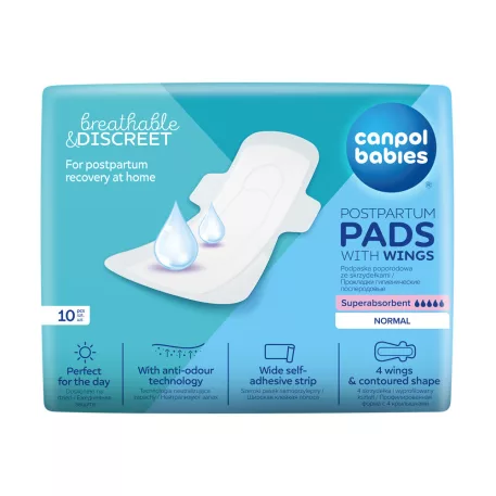 Canpol babies nappali szülés utáni szárnyas betét – 10 db