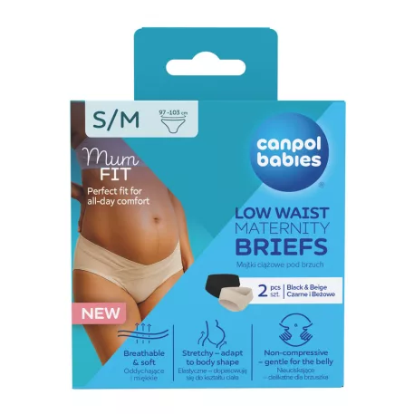 Canpol babies MumFIT alacsony derekú kismama bugyi S/M 2 db