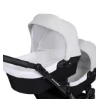 Detský kočík Mama Kiddies Gemini 3v1 pre dvojičky s doplnkami v bledosivo-čiernej farbe + Darček