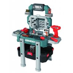   Workbench 78 részes játék szerelőasztal elektromos játék csavarozóval