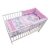 Mama Kiddies Sofie Dreams 4-dielna detská posteľná bielizeň s 180°krytom na mriežky - pink