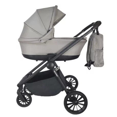 Mama Kiddies Unique 3az1ben multifunkciós babakocsi kiegészítőkkel világosszürke színben + Ajándék