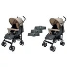 Mama Kiddies Vento sport ikerbabakocsi bézs/szürke színben + Ajándék esővédők