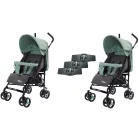 Mama Kiddies Vento sport ikerbabakocsi bézs/szürke színben + Ajándék esővédők