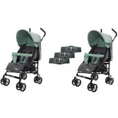   Mama Kiddies Vento sport ikerbabakocsi bézs/szürke színben + Ajándék esővédők