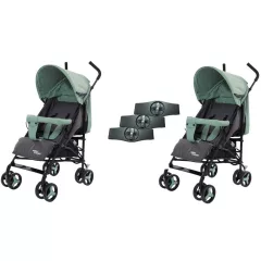   Mama Kiddies Vento sport ikerbabakocsi bézs/szürke színben + Ajándék esővédők