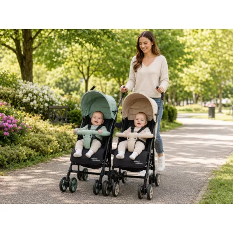 Mama Kiddies Vento összekapcsolható ikerbabakocsi
