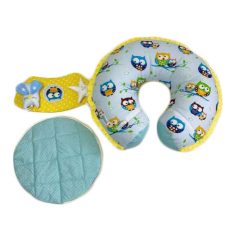   Mama Kiddies MyKids átalakítható ülést segítő babapárna kék-sárga baglyos mintával