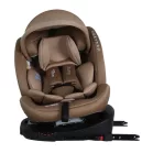 ISOFIX-es 360°- ban forgatható Mama Kiddies iSize Journey Extra biztonsági autósülés (40–150 cm) bézs színben támasztólábbal ajándék napvédővel és lábtartóval