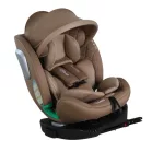 ISOFIX-es 360°- ban forgatható Mama Kiddies iSize Journey Extra biztonsági autósülés (40–150 cm) bézs színben támasztólábbal ajándék napvédővel és lábtartóval