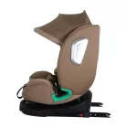 ISOFIX-es 360°- ban forgatható Mama Kiddies iSize Journey Extra biztonsági autósülés (40–150 cm) bézs színben támasztólábbal ajándék napvédővel és lábtartóval