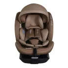 ISOFIX-es 360°- ban forgatható Mama Kiddies iSize Journey Extra biztonsági autósülés (40–150 cm) bézs színben támasztólábbal ajándék napvédővel és lábtartóval