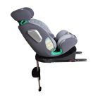 ISOFIX-es 360°- ban forgatható Mama Kiddies iSize Journey Extra biztonsági autósülés (40–150 cm) szürke színben támasztólábbal ajándék napvédővel és lábtartóval