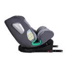 ISOFIX-es 360°- ban forgatható Mama Kiddies iSize Journey Extra biztonsági autósülés (40–150 cm) szürke színben támasztólábbal ajándék napvédővel és lábtartóval