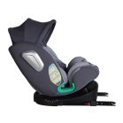 ISOFIX-es 360°- ban forgatható Mama Kiddies iSize Journey Extra biztonsági autósülés (40–150 cm) szürke színben támasztólábbal ajándék napvédővel és lábtartóval