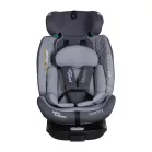 ISOFIX-es 360°- ban forgatható Mama Kiddies iSize Journey Extra biztonsági autósülés (40–150 cm) szürke színben támasztólábbal ajándék napvédővel és lábtartóval