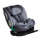 ISOFIX-es 360°- ban forgatható Mama Kiddies iSize Journey Extra biztonsági autósülés (40–150 cm) szürke színben támasztólábbal ajándék napvédővel és lábtartóval