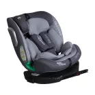 ISOFIX-es 360°- ban forgatható Mama Kiddies iSize Journey Extra biztonsági autósülés (40–150 cm) szürke színben támasztólábbal ajándék napvédővel és lábtartóval
