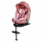 ISOFIX-es 360°- ban forgatható Mama Kiddies iSize Journey Extra biztonsági autósülés (40–150 cm) pink színben támasztólábbal ajándék napvédővel és lábtartóval