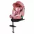 ISOFIX-es 360°- ban forgatható Mama Kiddies iSize Journey Extra biztonsági autósülés (40–150 cm) pink színben támasztólábbal ajándék napvédővel és lábtartóval