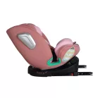 ISOFIX-es 360°- ban forgatható Mama Kiddies iSize Journey Extra biztonsági autósülés (40–150 cm) pink színben támasztólábbal ajándék napvédővel és lábtartóval