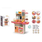 65 részes Mama Kiddies KitchenKing babakonyha szett pink-narancs színben