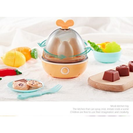 65 részes Mama Kiddies KitchenKing babakonyha szett pink-narancs színben