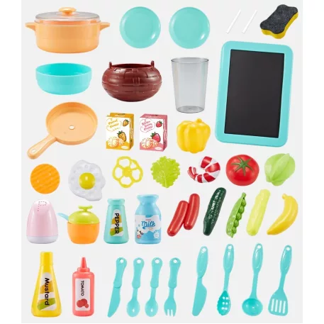 Mama Kiddies 43 részes 72 cm magas KitchenStar babakonyha szett narancs színben