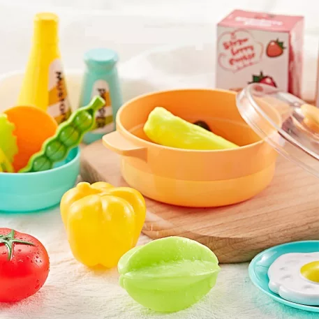 Mama Kiddies 43 részes 72 cm magas KitchenStar babakonyha szett narancs színben