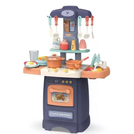 Mama Kiddies 29 részes 62 cm magas Effluent Kitchen babakonyha szett kék színben