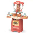 Mama Kiddies 29 részes 62 cm magas Effluent Kitchen babakonyha szett pink színben