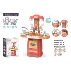 Mama Kiddies 29 részes 62 cm magas Effluent Kitchen babakonyha szett pink színben