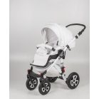 Mama Kiddies Carbon Exclusive White 3az1-ben multifunkciós Eco Leather babakocsi kiegészítőkkel + Ajándék