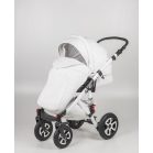 Mama Kiddies Carbon Exclusive White 3az1-ben multifunkciós Eco Leather babakocsi kiegészítőkkel + Ajándék