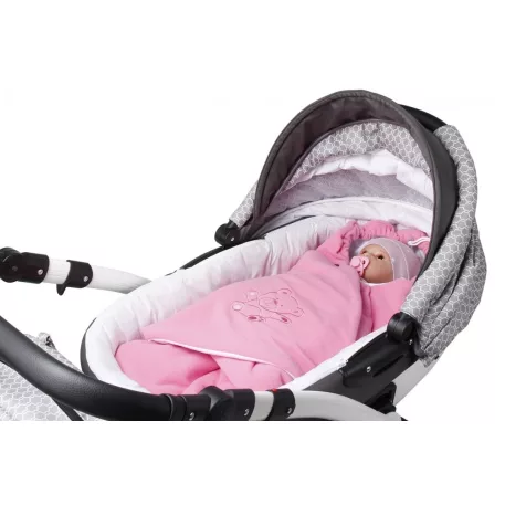 Baby Nellys Detská zavinovačka, fusak polar / bio bavlna - béžová