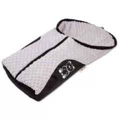   Nellys Baby MINKY lábzsák - nem csak autósülésbe - szürke teddy mackó